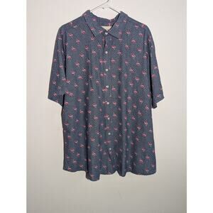 True Nation 2 XL 100% Cotton Men’s Flamingo Short Sleeve Shirt
